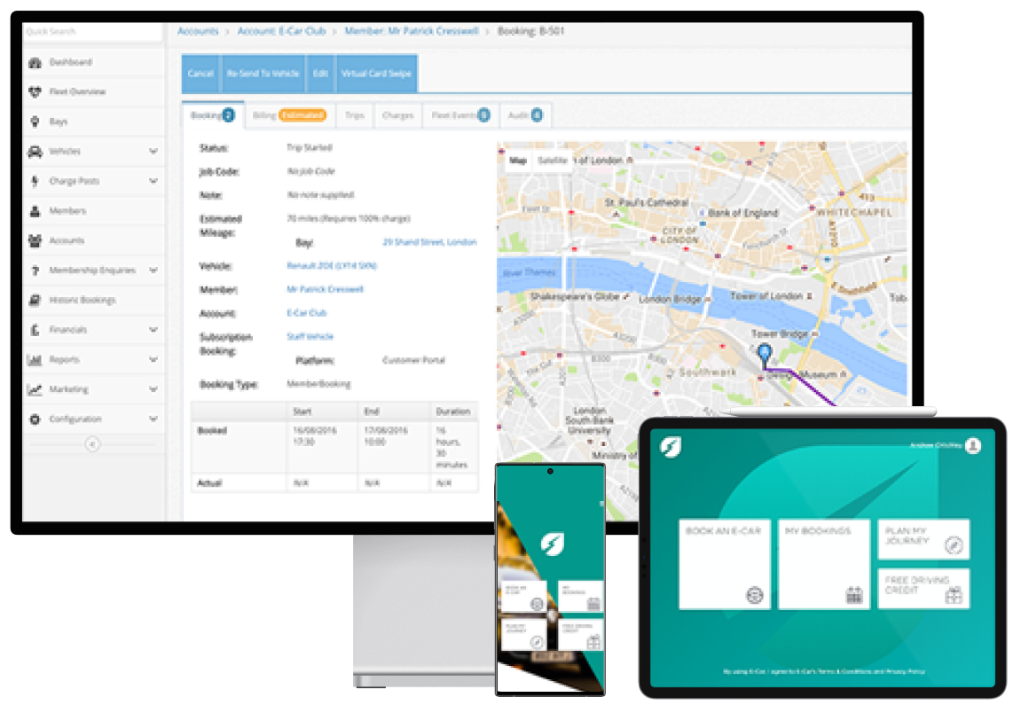eCar software development project screens eCar software development project screens